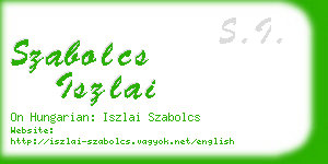 szabolcs iszlai business card